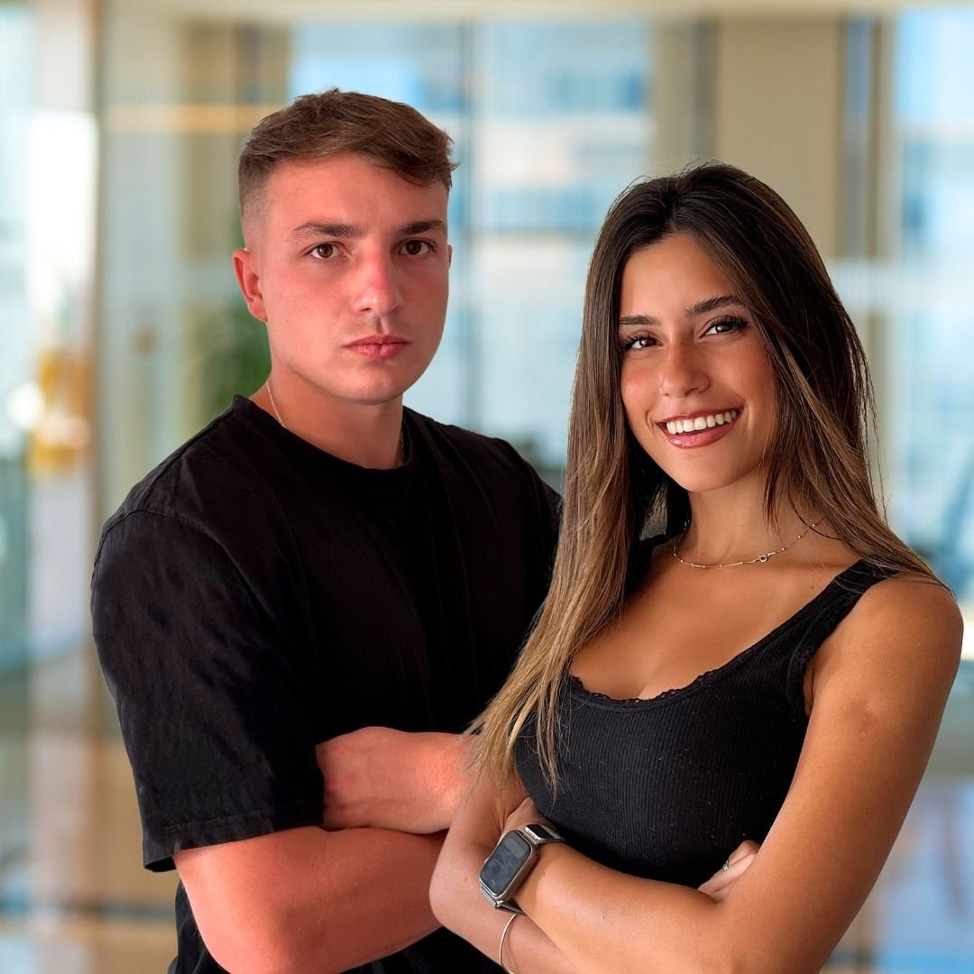 Nazareno García y Valentina Simone, del equipo de Glidex
